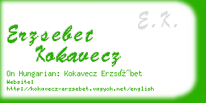 erzsebet kokavecz business card